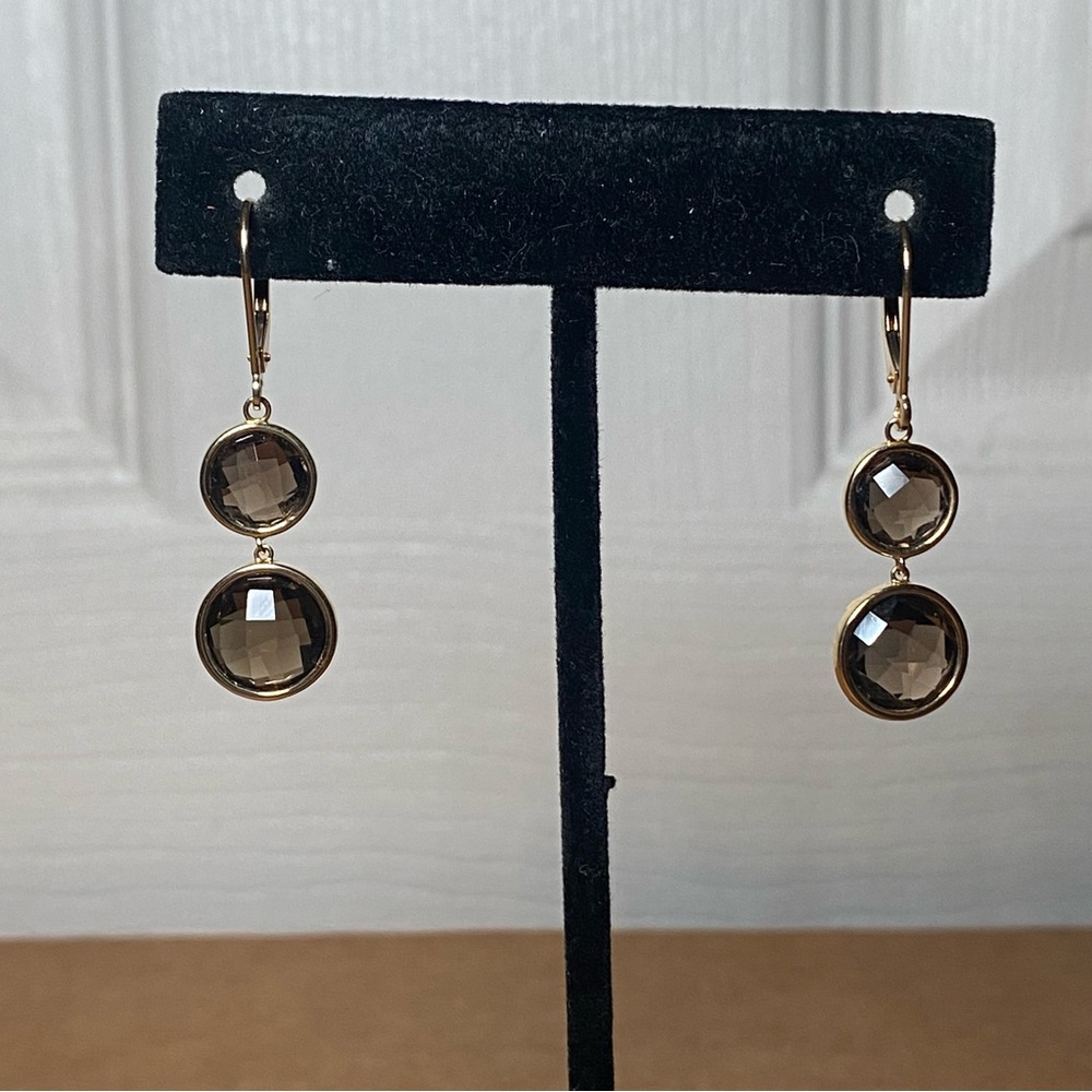 14K Yellow Gold Smokey Quartz - Picture 3 of 10